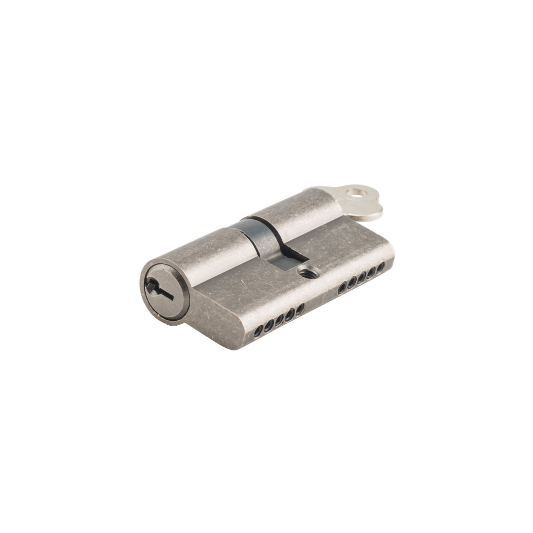 Euro Cylinder Dual Function Distressed/Rumbled Nickel 65mm
