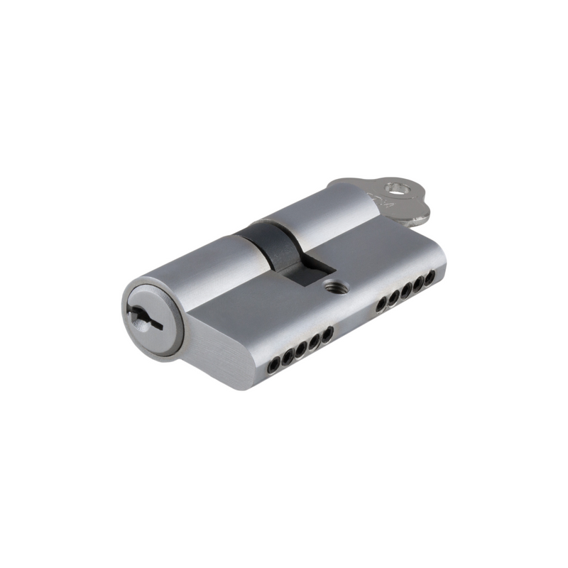 Euro Cylinder Dual Function Brushed/Satin Chrome 80mm