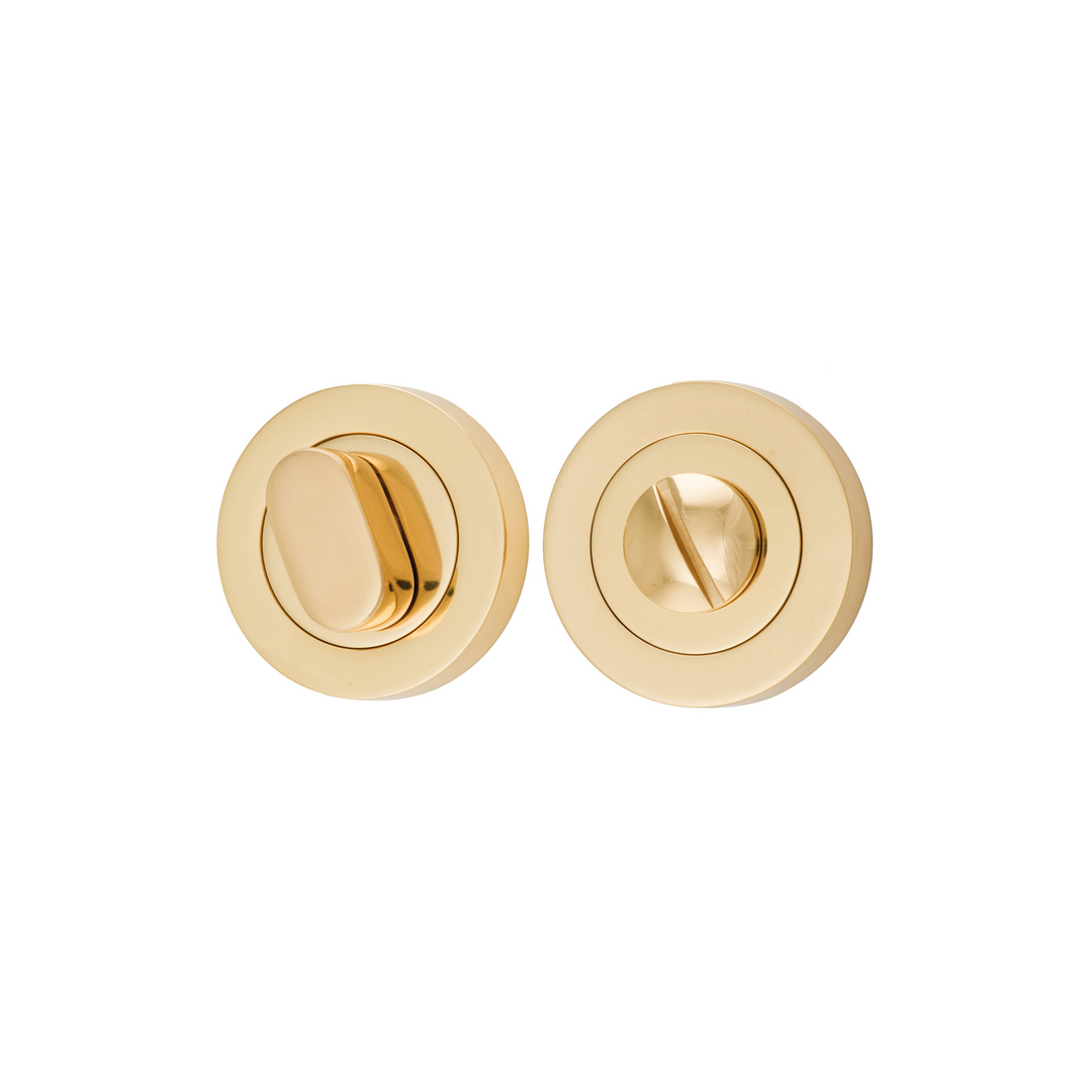 Privacy Turn Round Polished Brass 52mm