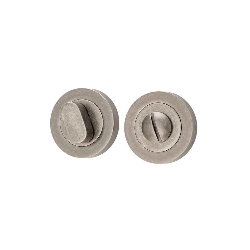 Privacy Turn Round Distressed Nickel 52mm