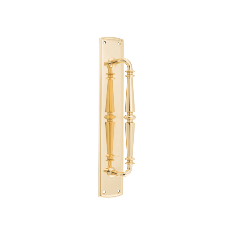 Sarlat Pull Handle on Backplate Polished Brass