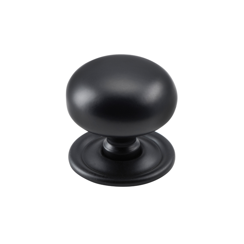 Cupboard Knob Classic Matt Black 38mm