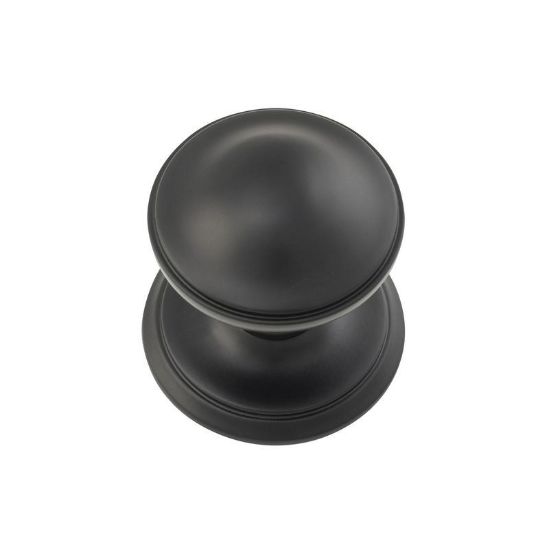 Classic Centre Door Knob Matt Black 85mm