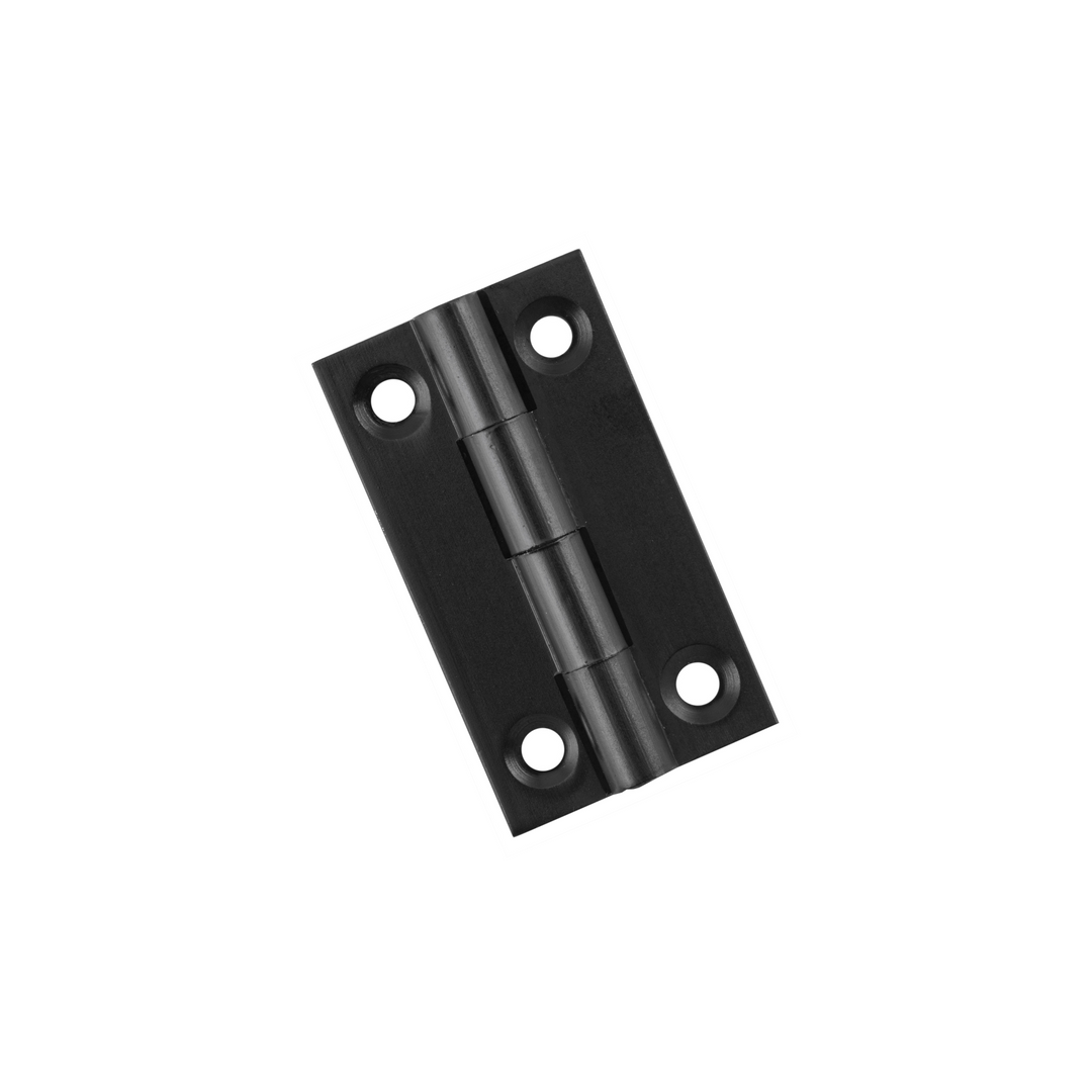 Hinge - Fixed Pin Matt Black 38mm x 22mm