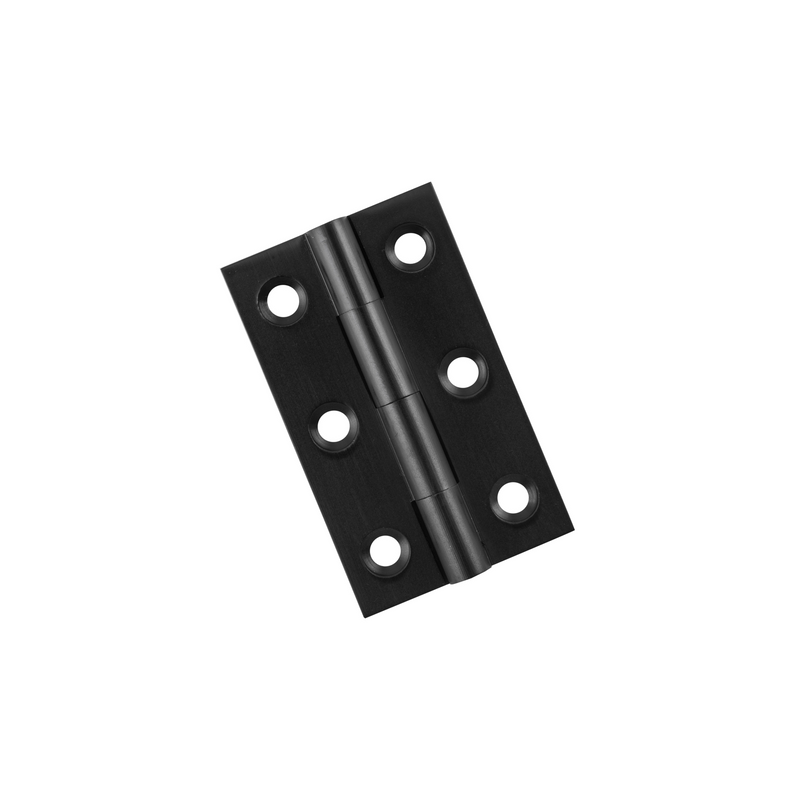 Hinge - Fixed Pin Matt Black 50mm x 28mm