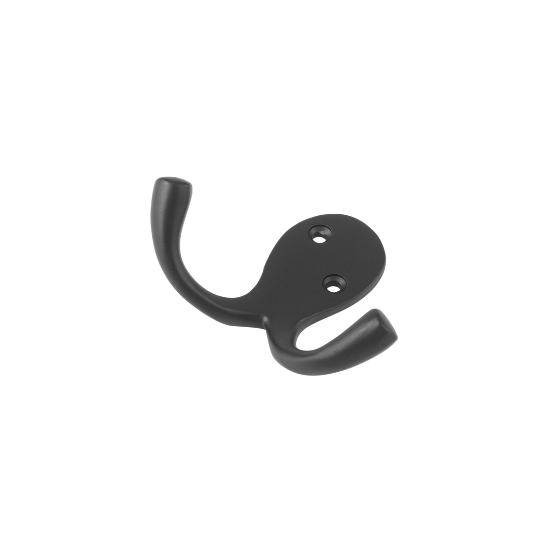 Double Robe Hook Matt Black