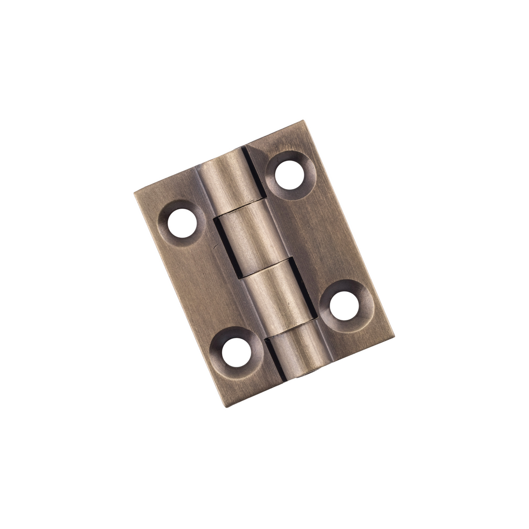 Hinge - Fixed Pin Antique Brass 25mm x 22mm
