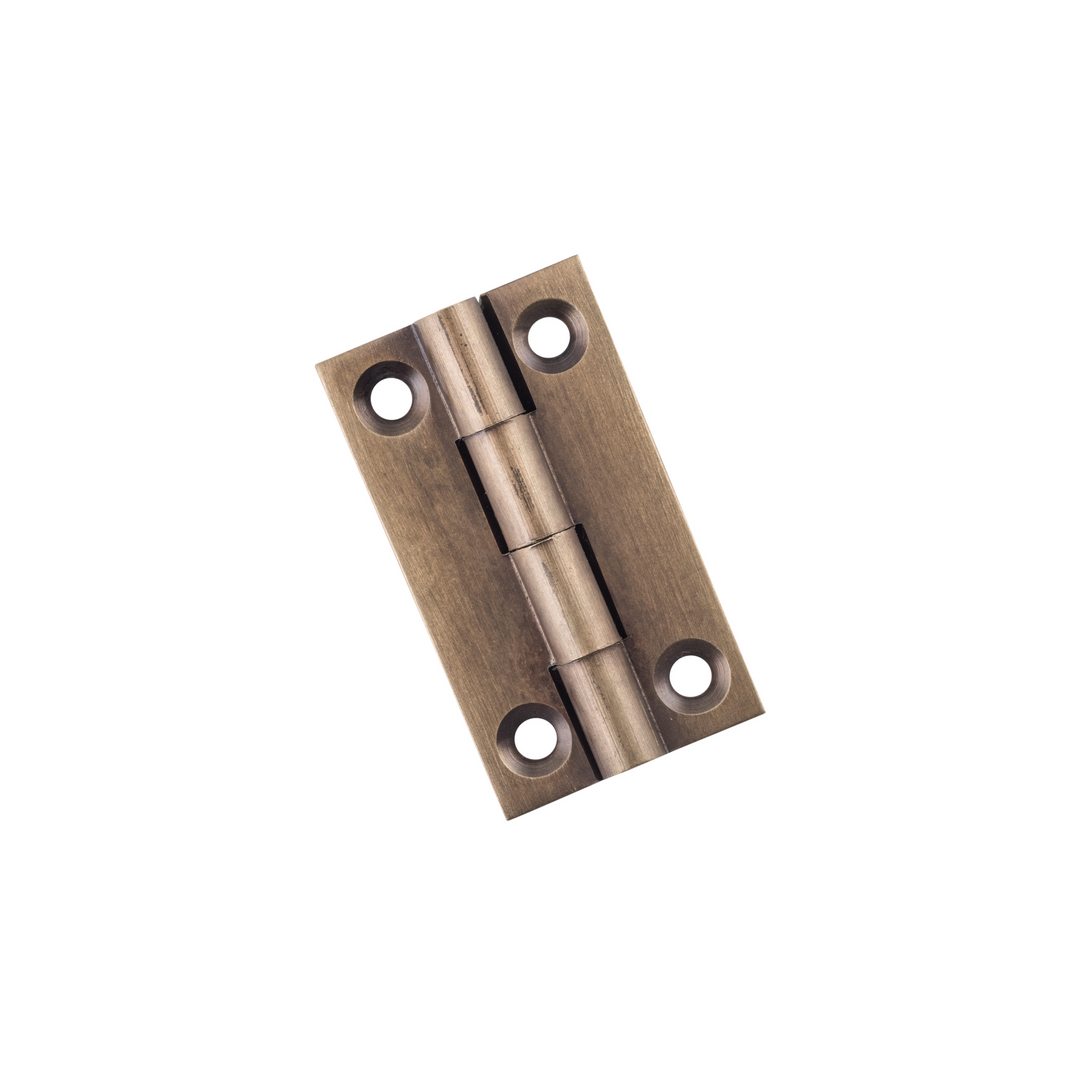 Hinge - Fixed Pin Antique Brass 38mm x 22mm