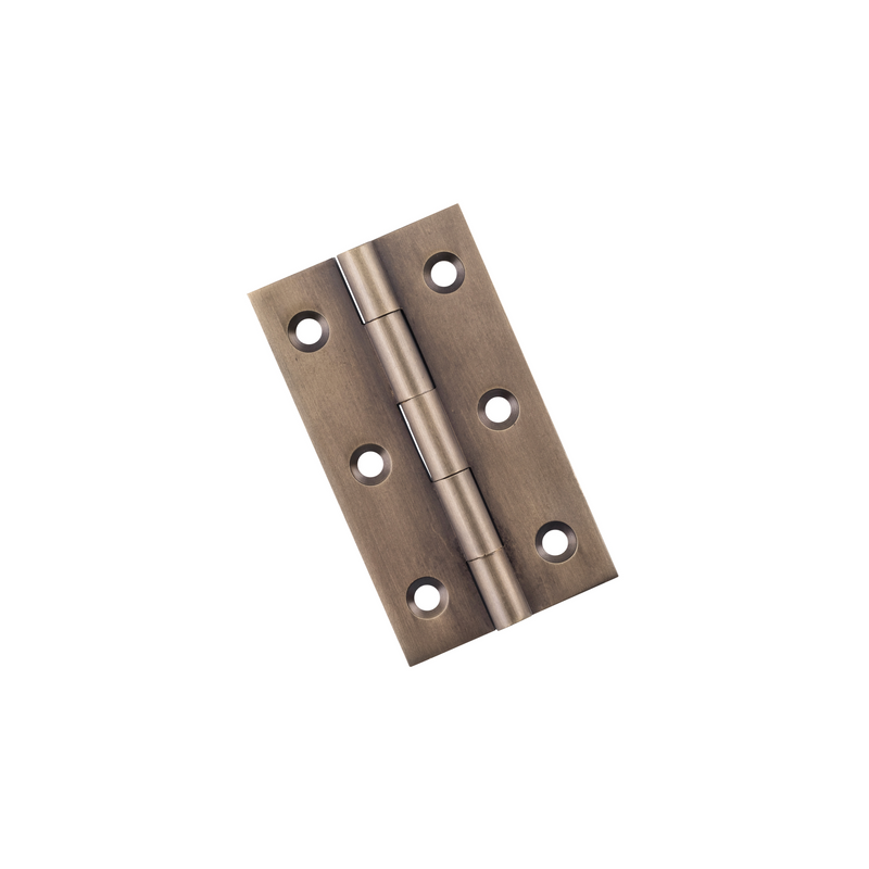 Hinge - Fixed Pin Antique Brass 63mm x 35mm