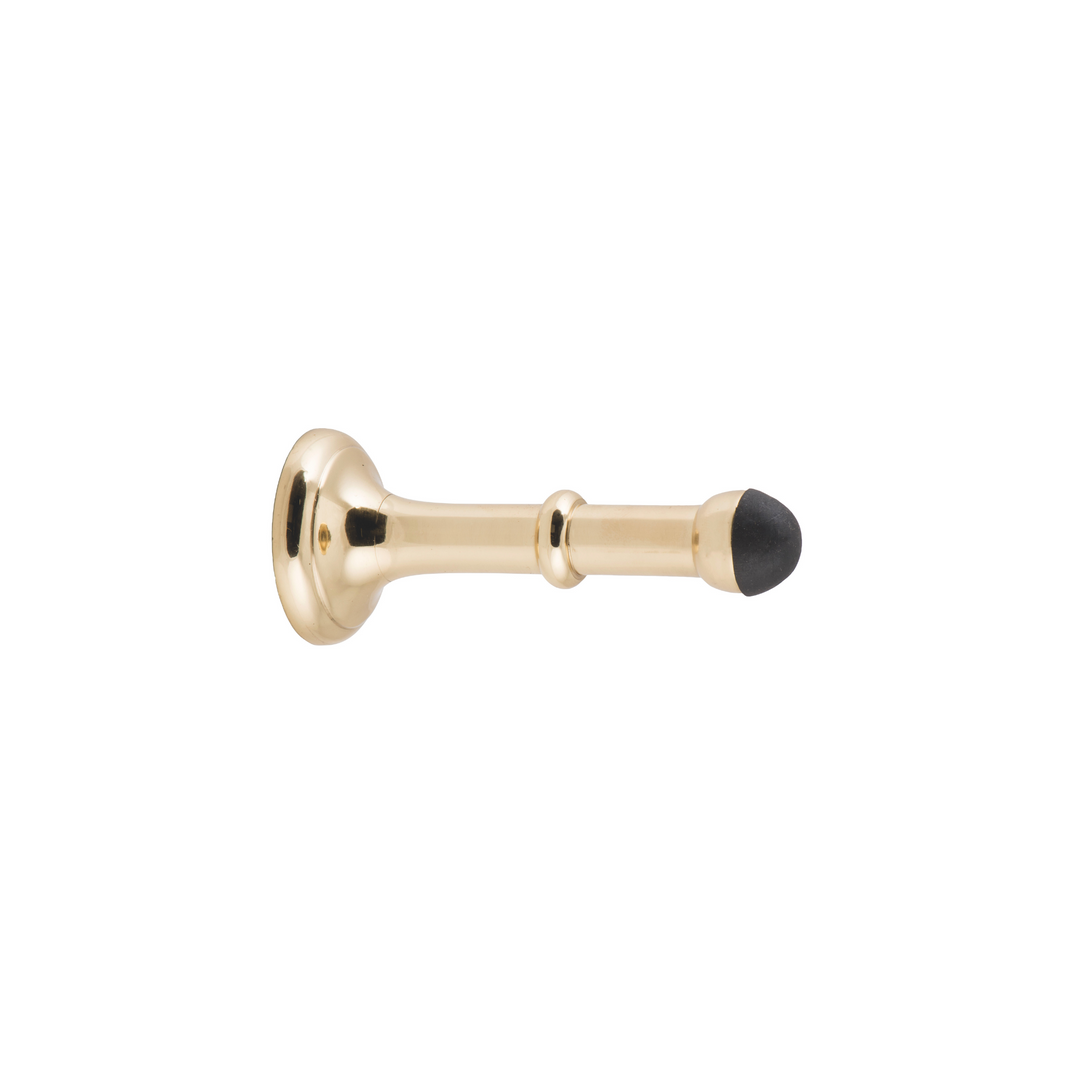 Door Stop - Concealed Fix Polished Brass 100mm