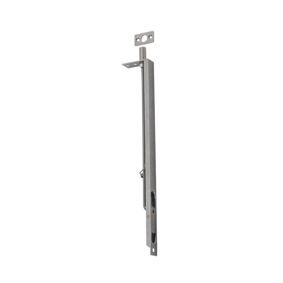 Flush Bolt Rumbled Nickel 300mm