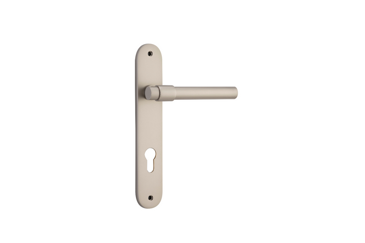 Helsinki Lever Oval Satin Nickel