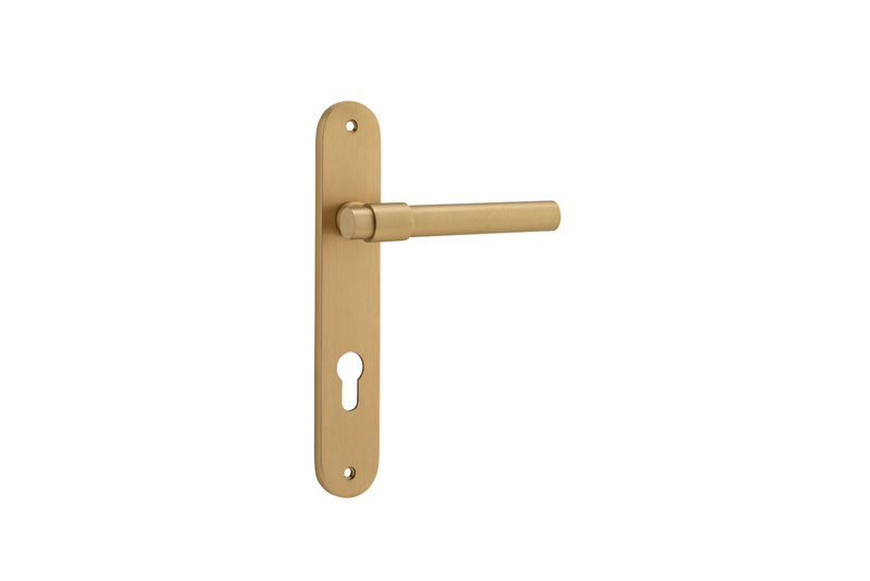 Helsinki Lever Oval Brushed Brass