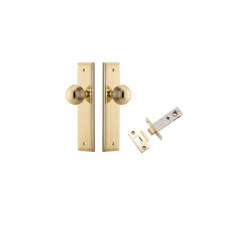 Guildford Knob Stepped Polished Brass Passage Kit