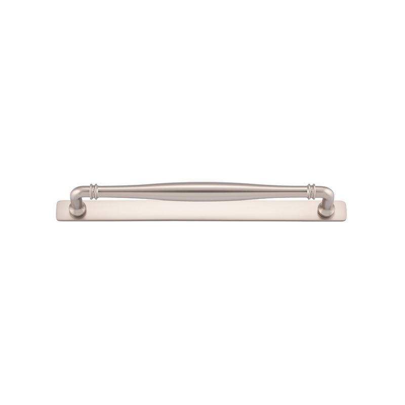 Sarlat Cabinet Pull with Backplate Satin Nickel CTC 256mm