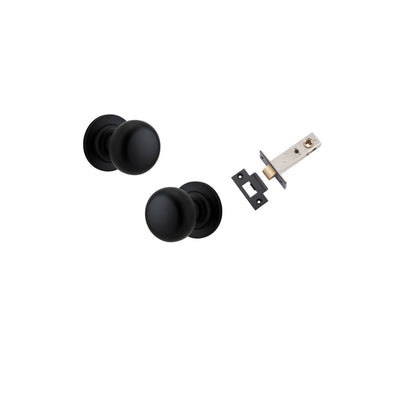 Cambridge Knob on Rose Matt Black Passage Kit