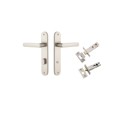 Osaka Lever Oval Satin Nickel Privacy Kit