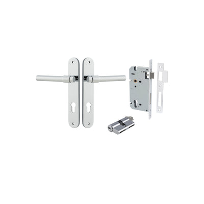 Helsinki Lever Oval Polished Chrome Entrance Kit - Key/Key