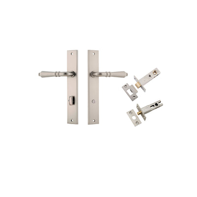 Sarlat Lever Rectangular Satin Nickel Privacy Kit