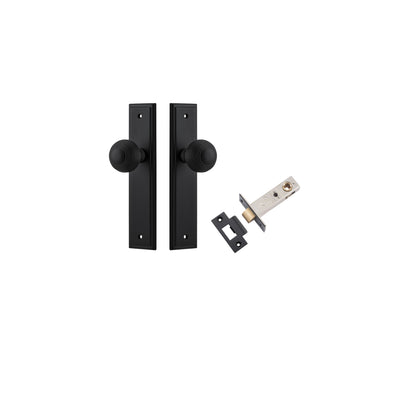 Guildford Knob Stepped Matt Black Passage Kit