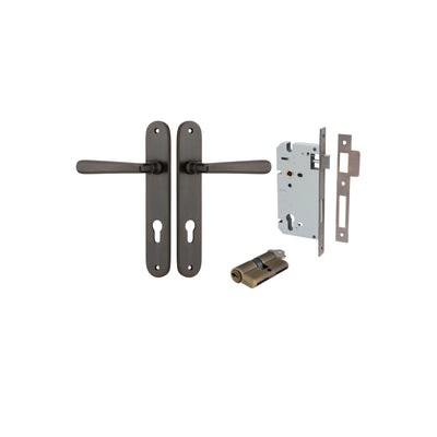 Copenhagen Lever Oval Signature Brass Entrance Kit - Key/Key