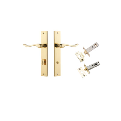 Stirling Lever Rectangular Polished Brass Privacy Kit