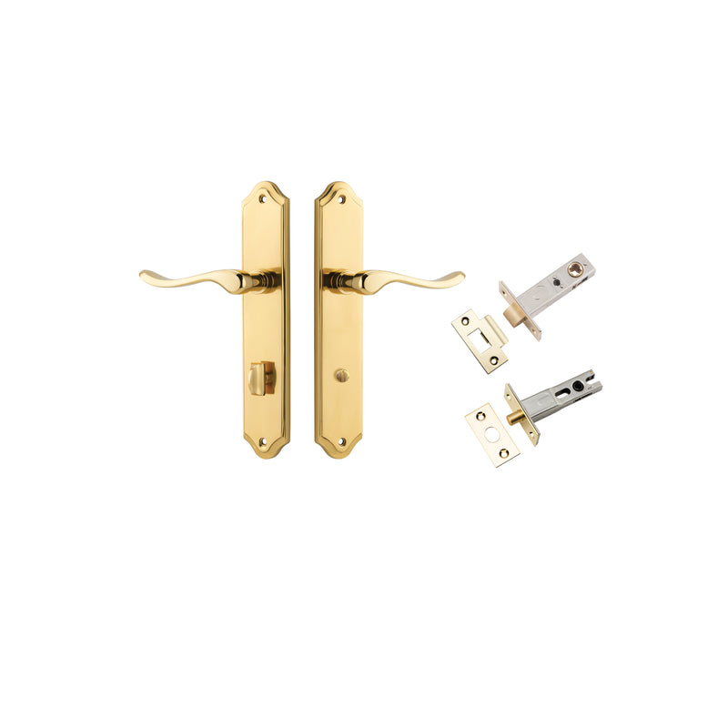 Stirling Lever Shouldered Polished Brass Privacy Kit