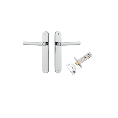 Helsinki Lever Oval Polished Chrome Passage Kit