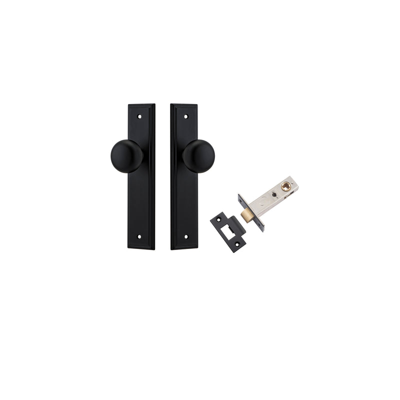 Cambridge Knob Stepped Matt Black Passage Kit