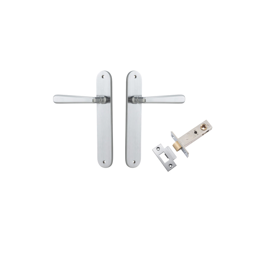 Copenhagen Lever Oval Brushed Chrome Passage Kit