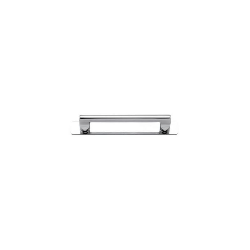 Baltimore Cabinet Pull with Backplate Polished Chrome CTC 128mm