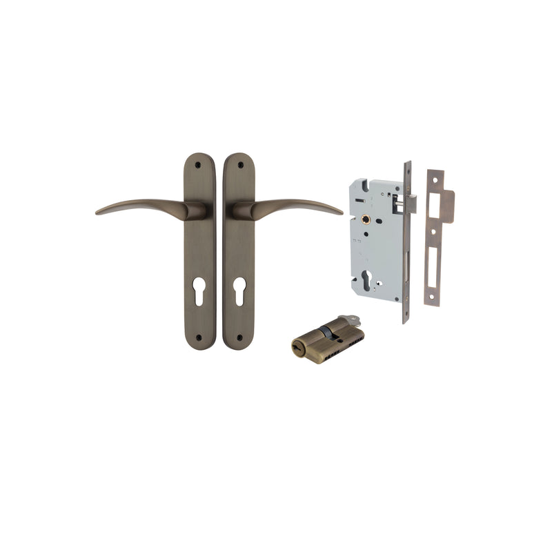 Oxford Lever Oval Signature Brass Entrance Kit - Key/Key