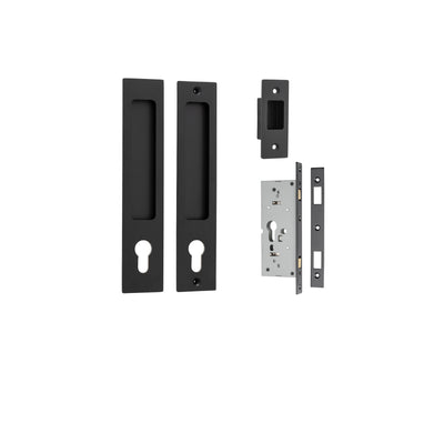 Sliding Door Euro Entrance Kit Rectangular Matt Black