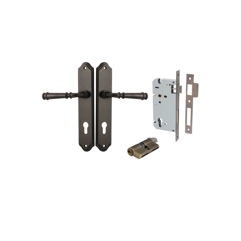 Verona Lever Shouldered Signature Brass Entrance Kit - Key/Key