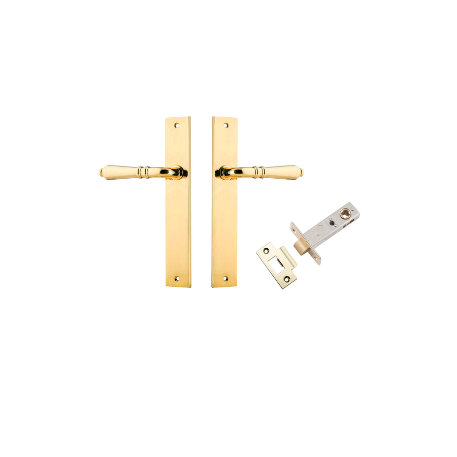 Sarlat Lever Rectangular Polished Brass Passage Kit