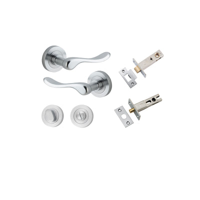 Stirling Lever on Rose Brushed Chrome Privacy Kit