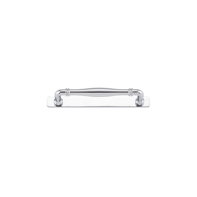 Sarlat Cabinet Pull with Backplate Polished Chrome CTC 160mm