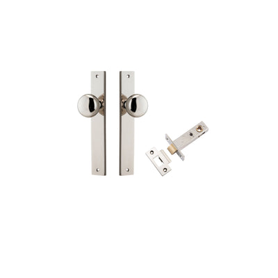 Cambridge Knob Rectangular Polished Nickel Passage Kit