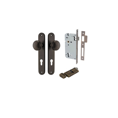 Paddington Knob Oval Signature Brass Entrance Kit - Key/Thumb Turn