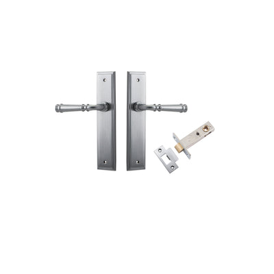 Verona Lever Stepped Brushed Chrome Passage Kit