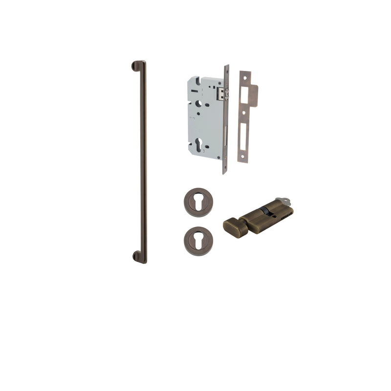 Baltimore Pull Handle Signature Brass 600mm Entrance Kit - Key/Thumb Turn