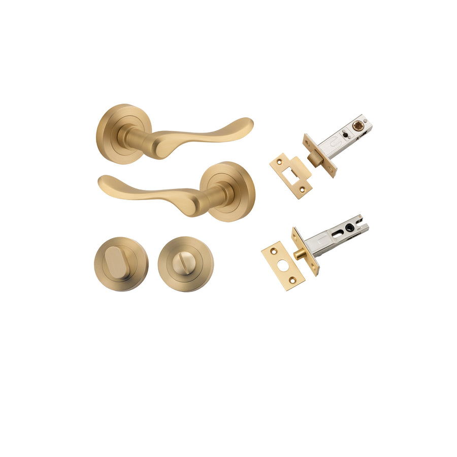 Stirling Lever on Rose Brushed Brass Privacy Kit