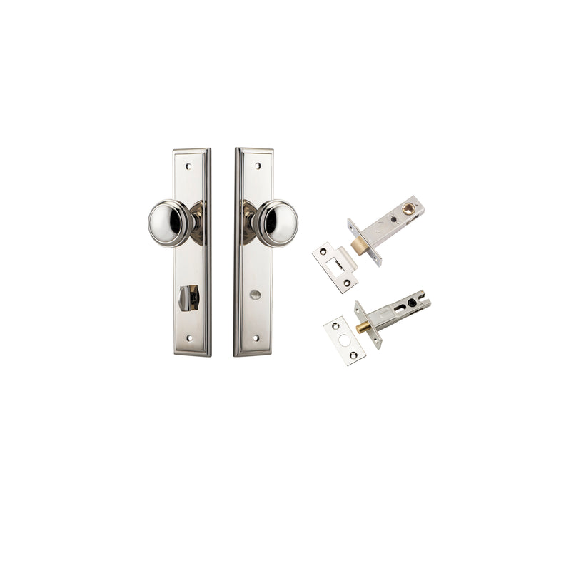 Paddington Knob Stepped Polished Nickel Privacy Kit