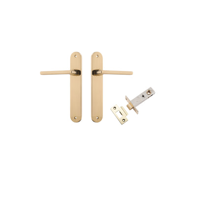 Baltimore Lever Oval Polished Brass Passage Kit