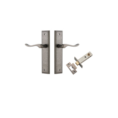 Stirling Lever Stepped Distressed Nickel Passage Kit