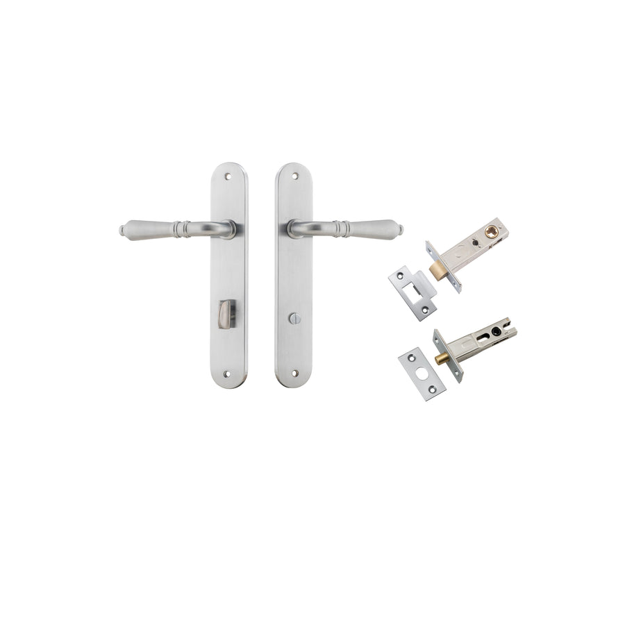 Sarlat Lever Oval Brushed Chrome Privacy Kit