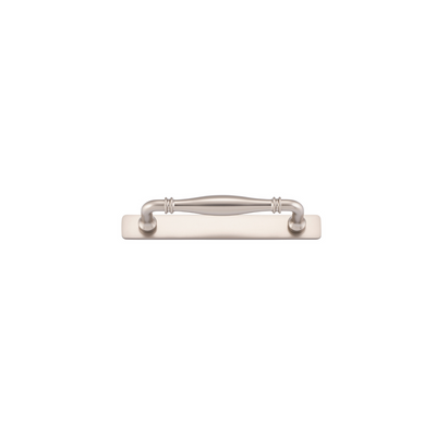 Sarlat Cabinet Pull with Backplate Satin Nickel CTC 128mm