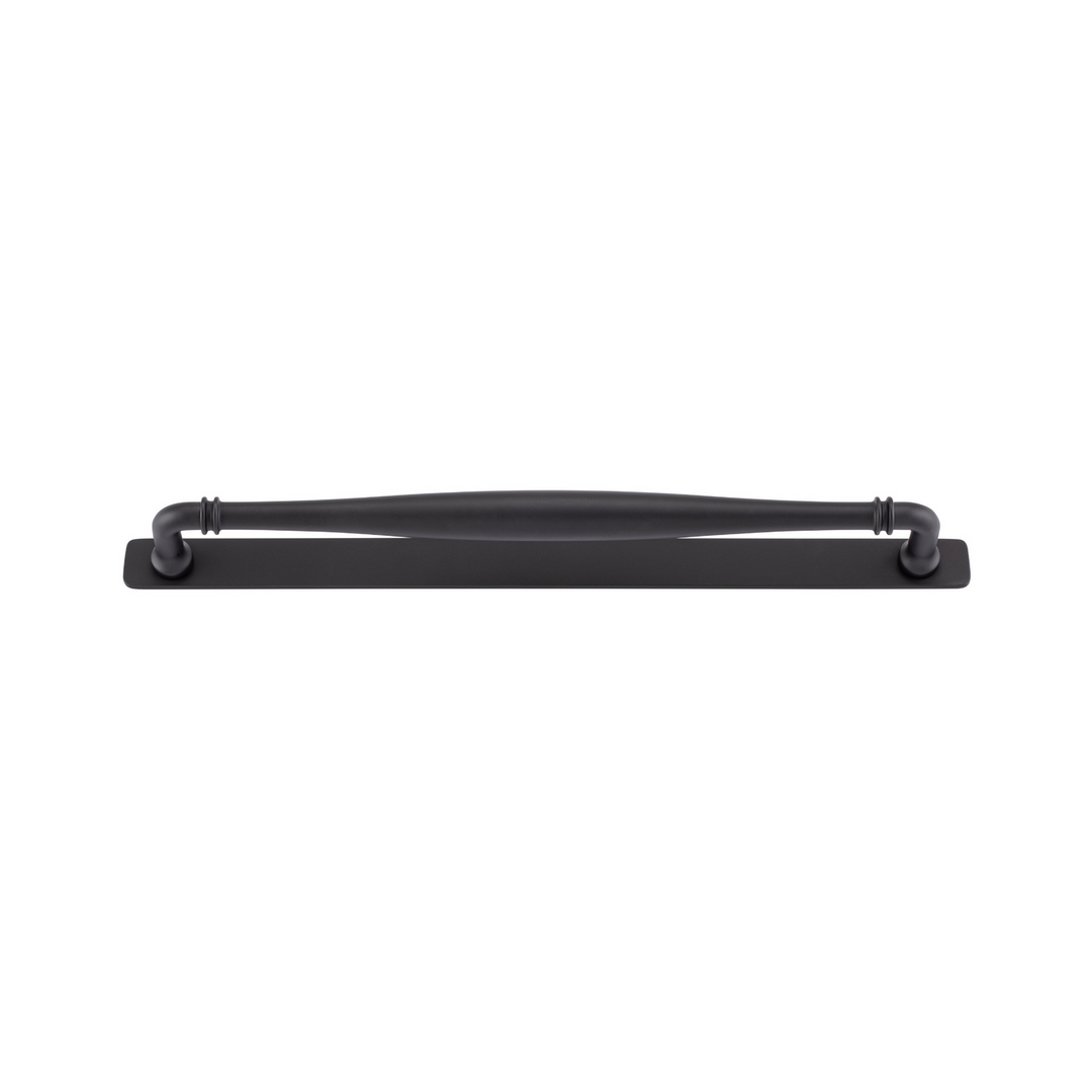 Sarlat Cabinet Pull with Backplate Matt Black CTC 320mm