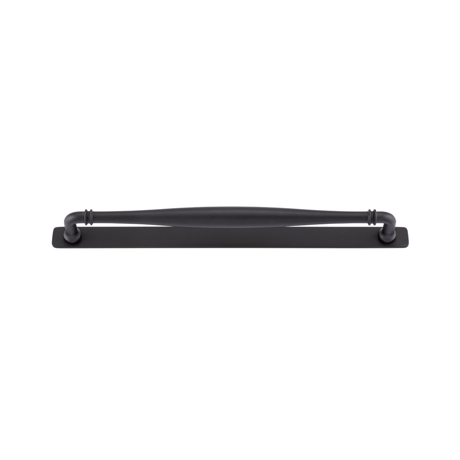 Sarlat Cabinet Pull with Backplate Matt Black CTC 320mm