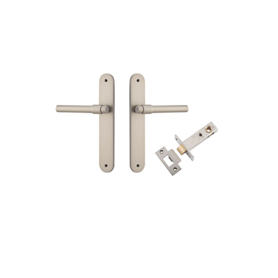 Helsinki Lever Oval Satin Nickel Passage Kit